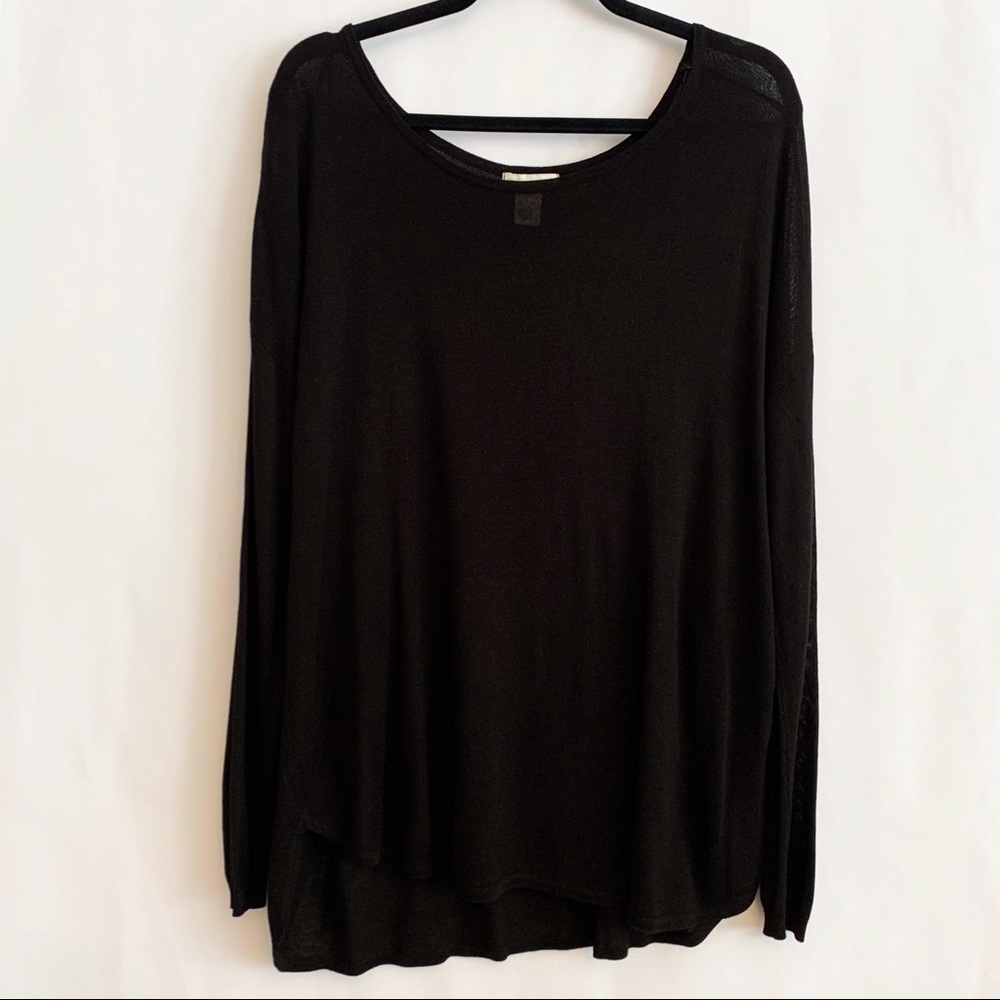 H&M L Basic Black Long Sleeve Sweater